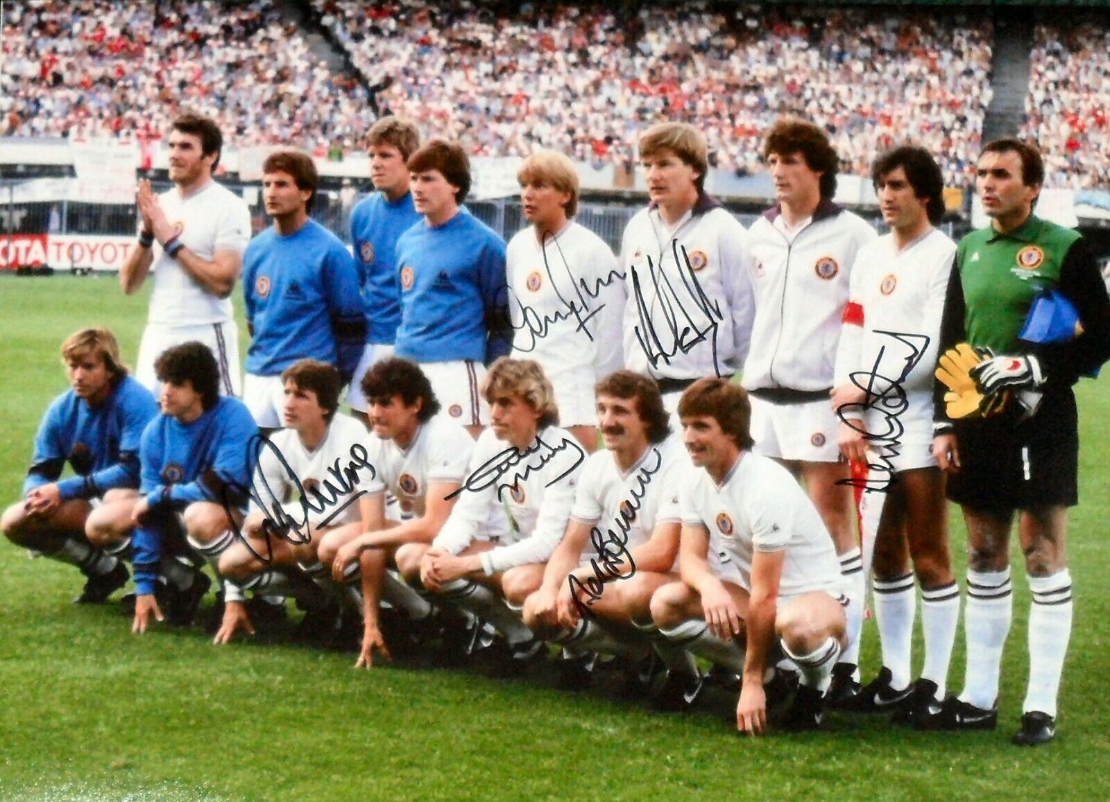 ASTON VILLA 1982 EUROPEAN CUP FINAL 16x12 Photo Poster paintingGRAPH SIGNED x 6 SEE PROOF + COA