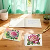 2 Pack Rose DIY Diamond Art Spiral Notebook Kit 80 Pages No Lines