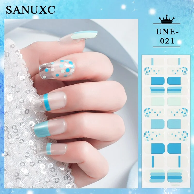 Churchf 22 Tips Shiny Nail Polish Stickers Wholesale Nail Art Decoration Decals Fashion Nail Stickers for Woment Manicure Gifts-Nail Inspo-Outfit Ideas