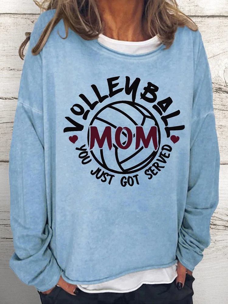 Volleyball mom Women Loose Sweatshirt-Annaletters
