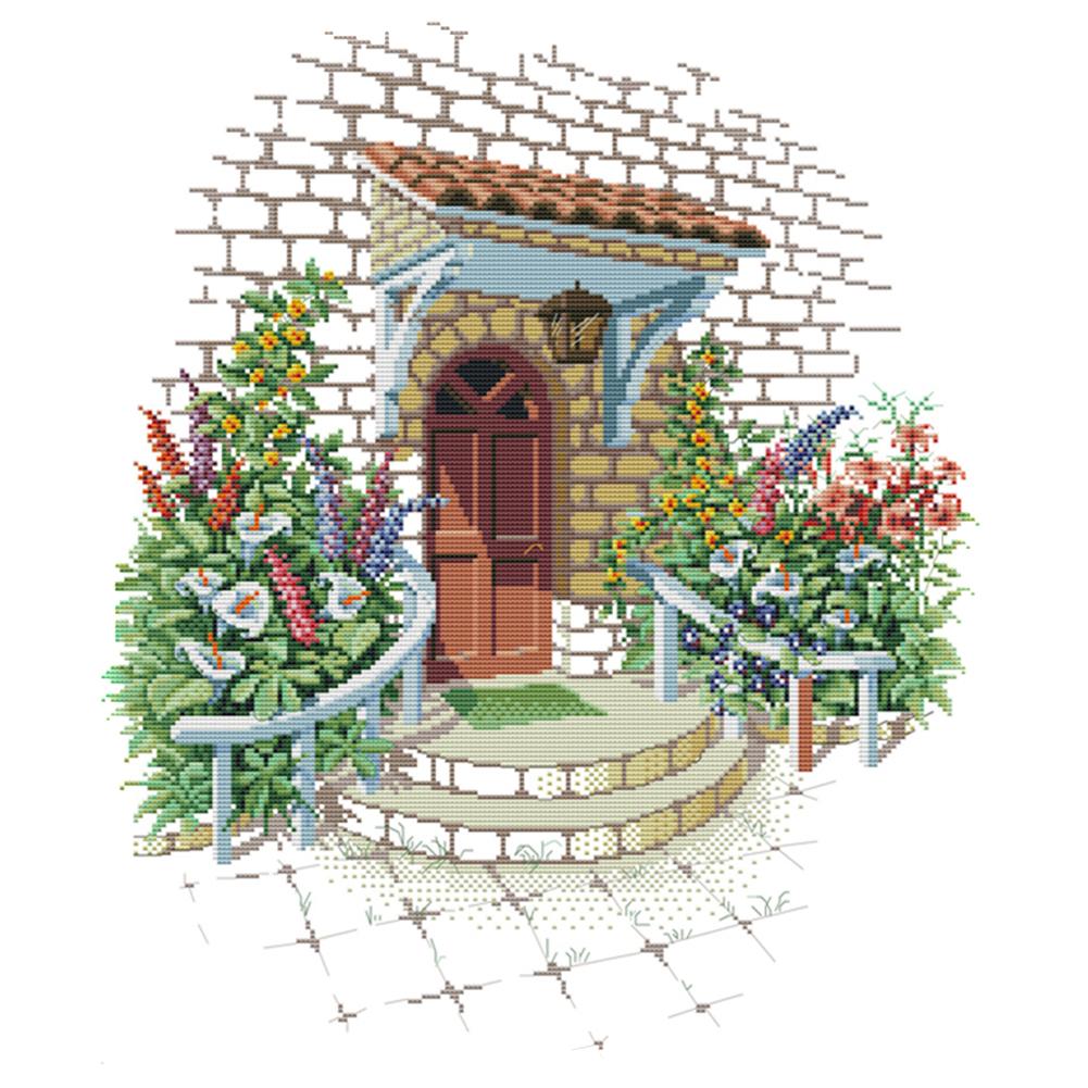 

Flower Garden - 14CT Stamped Cross Stitch - 43*49cm, 501 Original