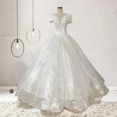 Bling Gold And Silver Gradual Color Bride Dress SS0100