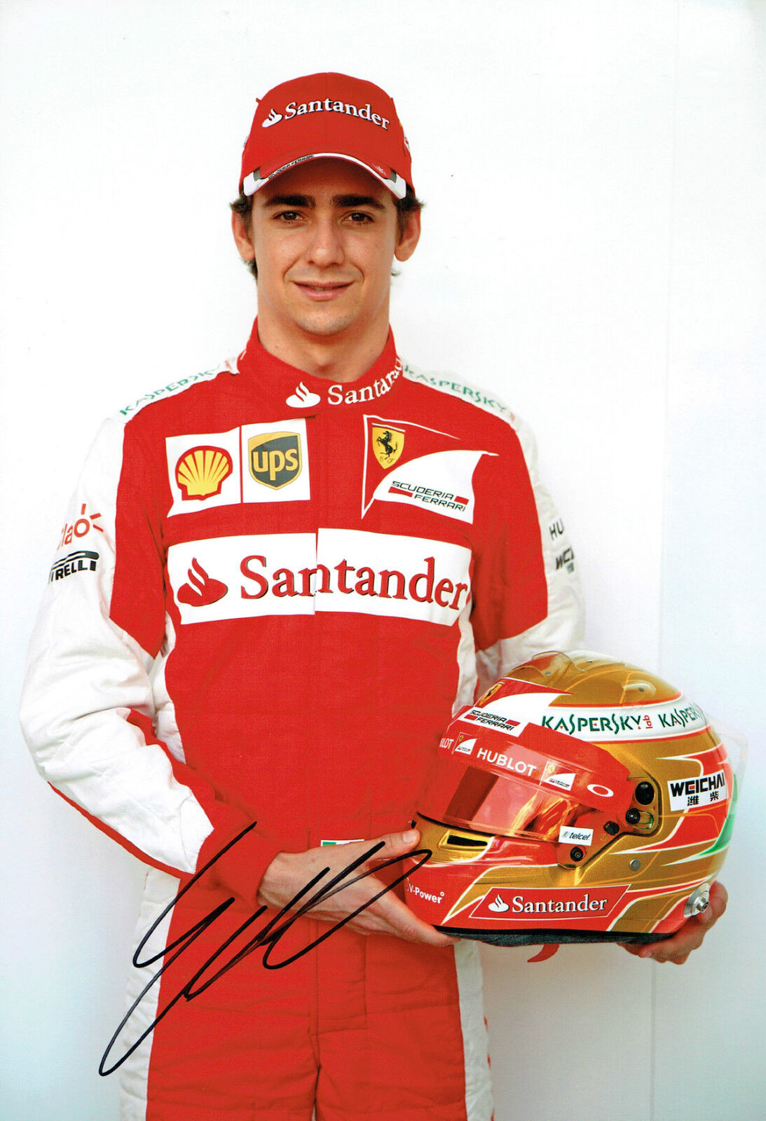 Esteban GUTIERREZ SIGNED Autograph 12x8 Ferrari Portrait Photo Poster painting AFTAL COA