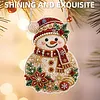 Snowman Acrylic DIY Diamond Painting Pendant Double-Sided Print Kit