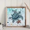 Turtle Beach Full 14CT 2 Strands DIY Counted Cross Stitch Kits for Beginners Adults Home Decor Cross Stitch Patterns Arts Craft Kits 15.6x15.6In tapestrymarket
