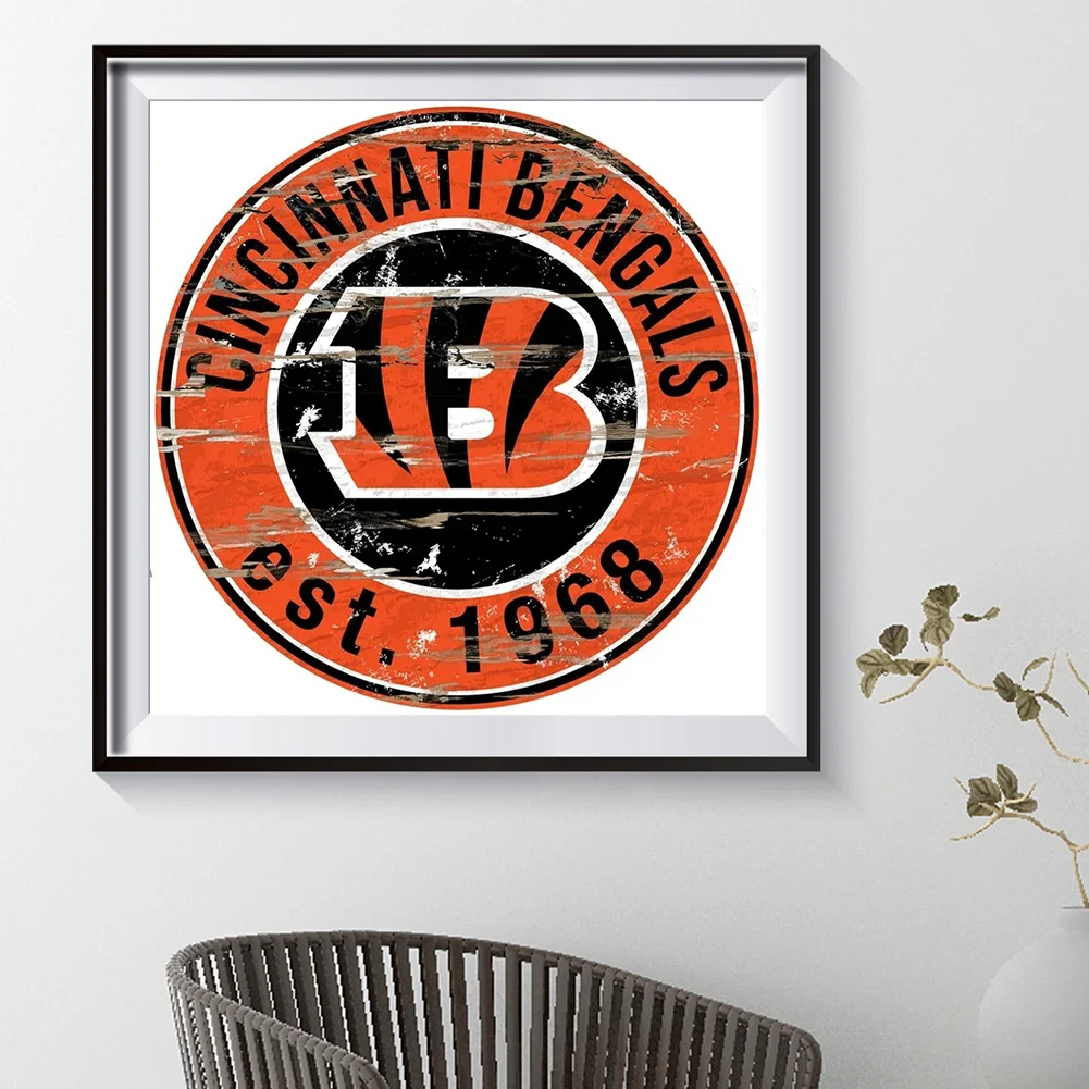 Diamond Painting - Full Round Drill - Cincinnati Bengals(30*30cm)