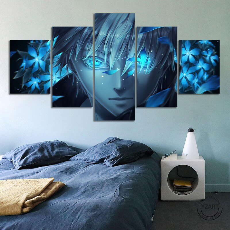 Unframed Painting HD Printed Anime Poster Satoru Gojo Jujutsu Kaisen Canvas Wall Art for Home Decor Gift