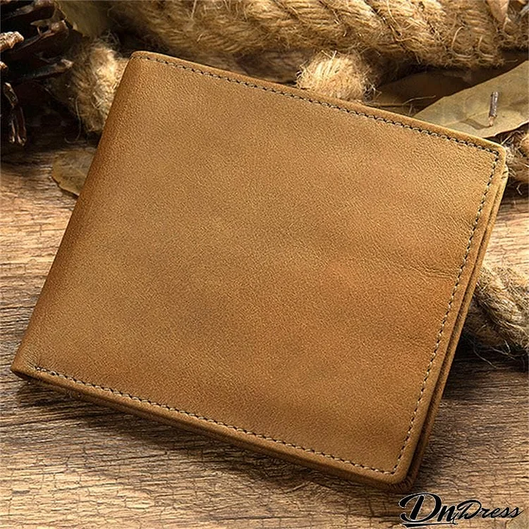 Simple Style Leather Wallet Men's Coin Purse