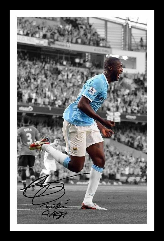 Yaya Toure - Manchester City Autograph Signed & Framed Photo Poster painting 1