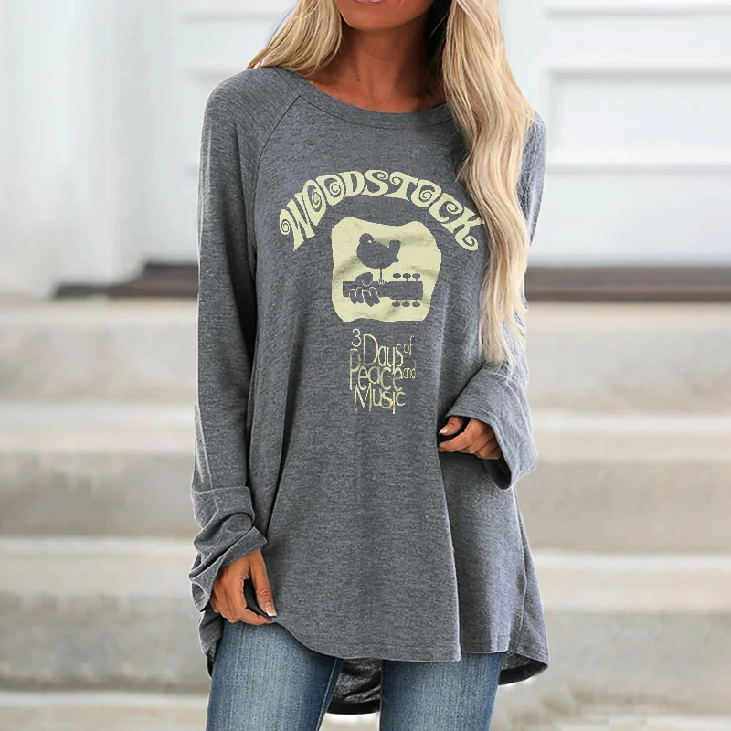 Woodstock 3 Days Of Peace And Music Printed Women's Tees