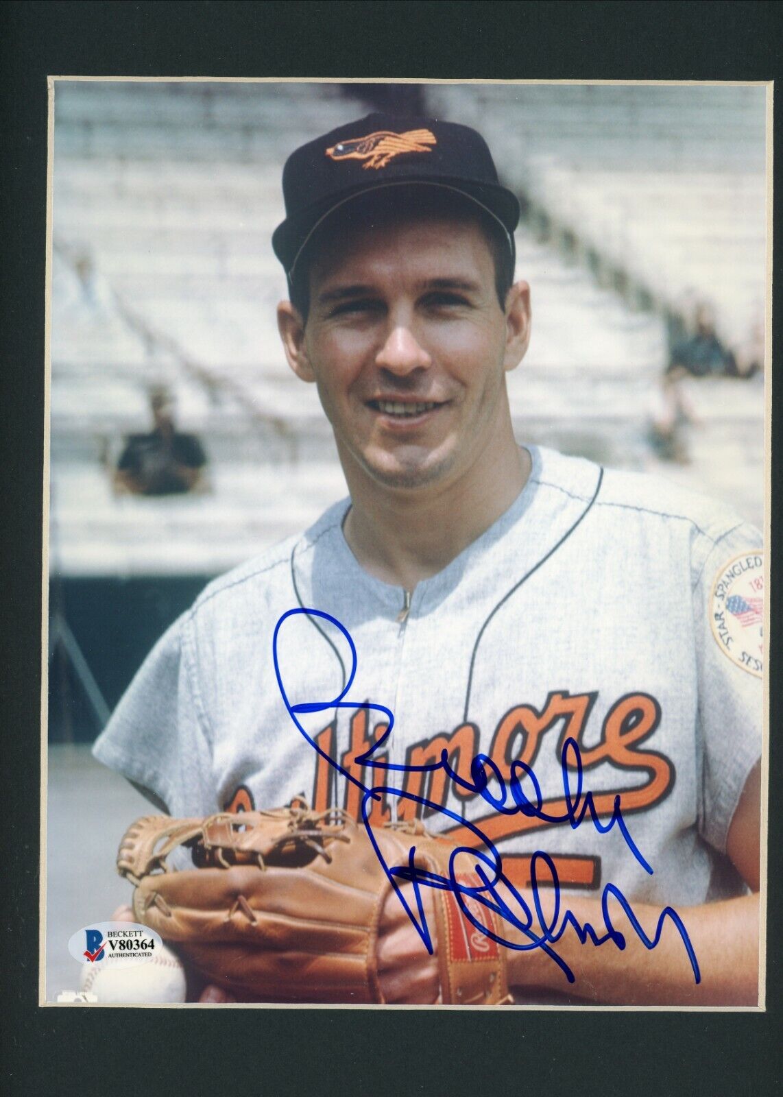 Brooks Robinson Orioles HOF Signed Autographed 8x10 Glossy Photo Poster painting Matted Beckett