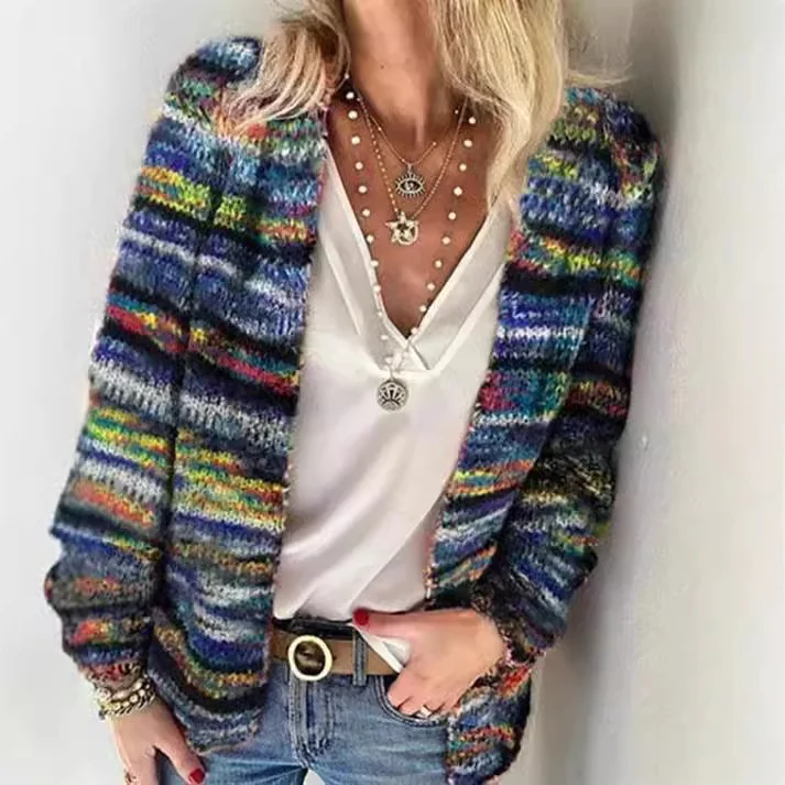 Wongn Wongn Autumn And Winter New Fashion Casual Women's Wear Long Sleeve Multi-Color Women's Sweater Knit Cardigan