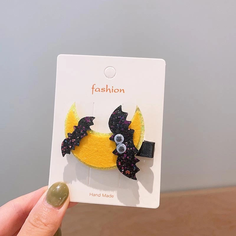 Halloween Cool Style Girl’S Pumpkin Cat Ghost Felt Hair Clip