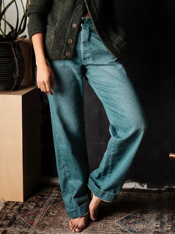 Comfortable And Breathable High-waisted Ladies' Jeans