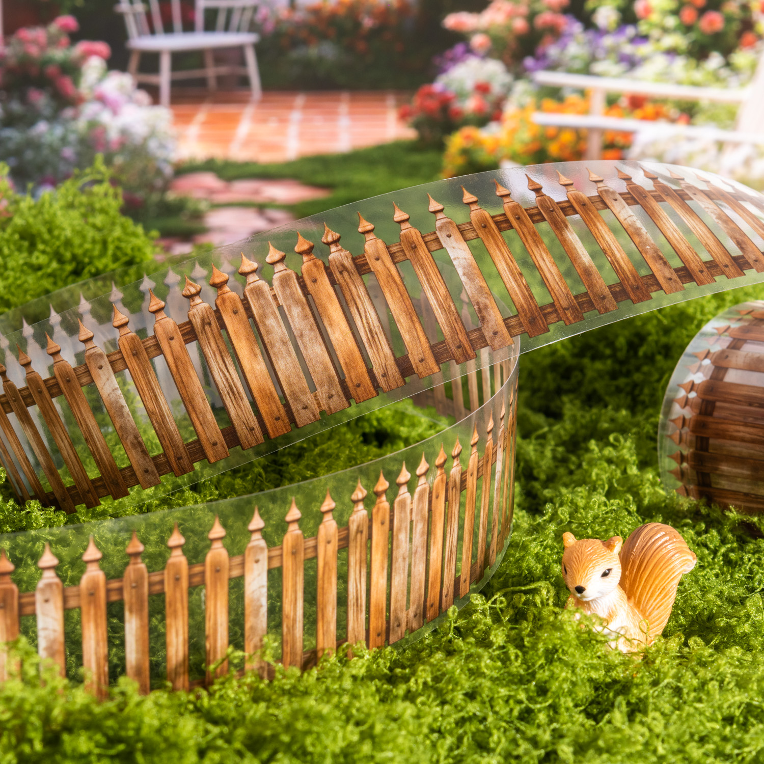 PET 테이프 - 40mm*200mm The Fence in The Sun 시리즈 빈티지 펜스 풍경