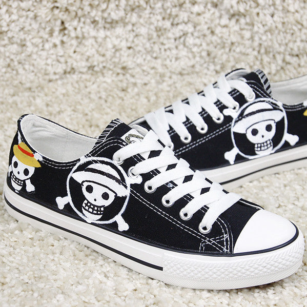 OP Cosplay  Skull  Cosplay Shoes  Canvas Shoes