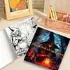 3PCS Witch Coloring Book Set Mindfulness Art Books for Adults 