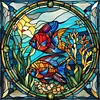 Diamond Painting-DIY Full Round Drill Stained Glass Art Fish