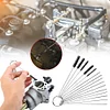 Carburetor Carbon Dirt Jet Remove Cleaner 10 Cleaning Needles 5 Brushes Tool Kit