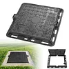 [US Local Warehouse] Iron Manhole Cover and Frame Non-Slip Septic Tank Cover for Yard (400mm)