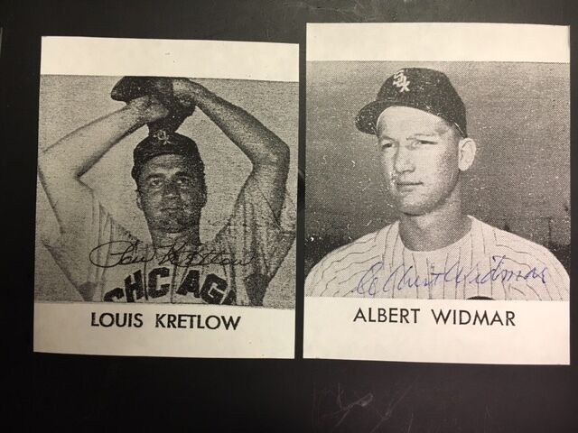 Albert Widmar Signed Auto Chicago White Sox 3/ 1/2 x 4 1/2 JSA Pre-Certified Pic