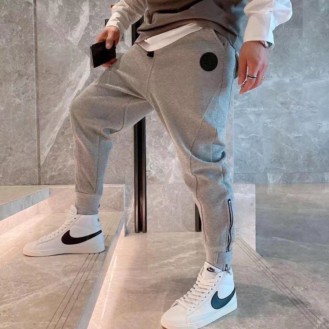 Men Harem Pants Casual Joggers Sweatpants Men Grey Track Pants 2021 Hip Hop Streetwear Zipper Pant Fashion Trousers Outfits 3XL