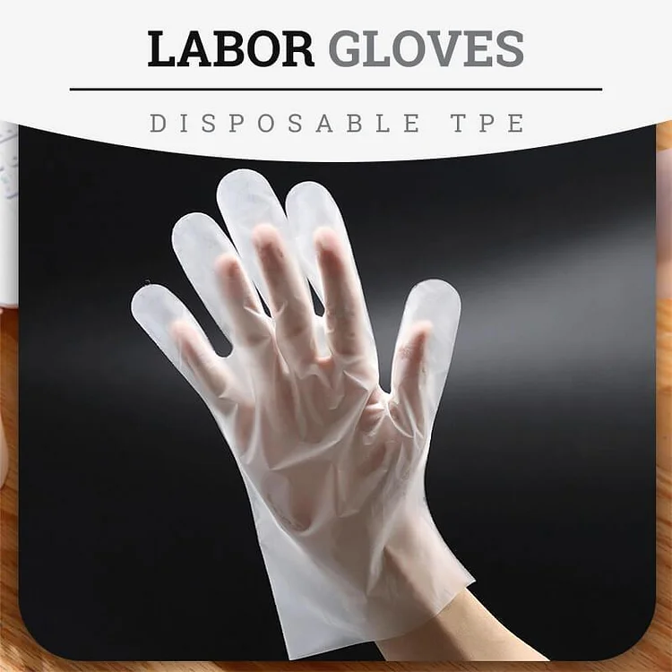 Disposable TPE Labor Gloves (100PCS)