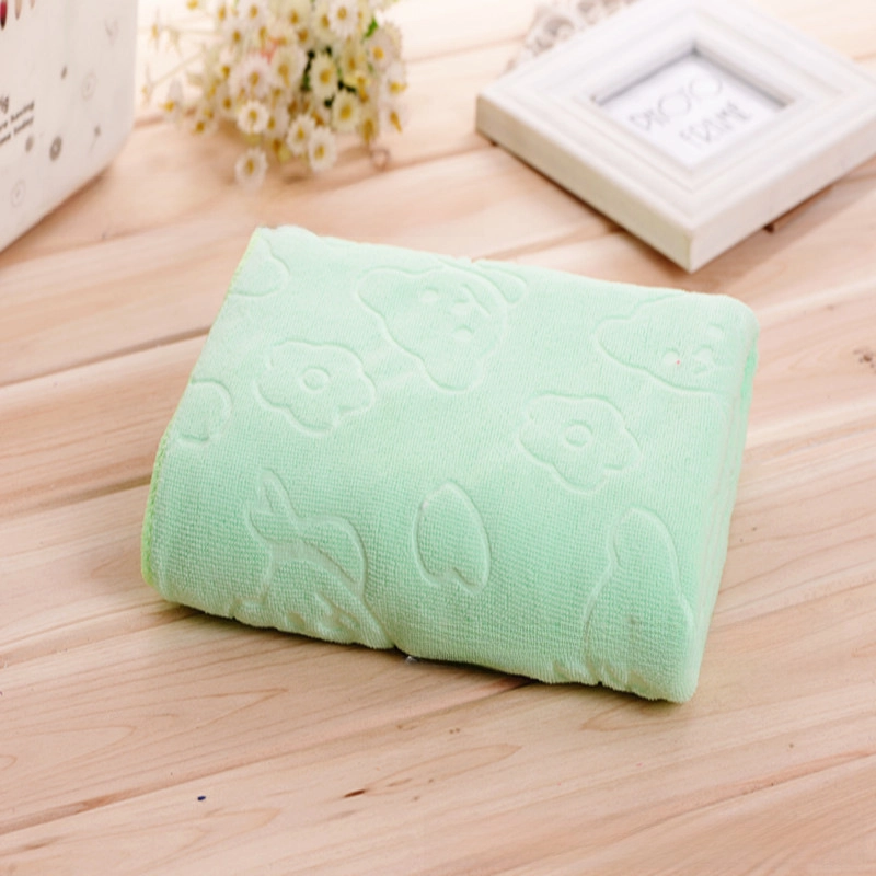 Microfiber Bath Towel Embossed Bear Factory Gift Children Strong Absorbent Soft Thick Beach Towel