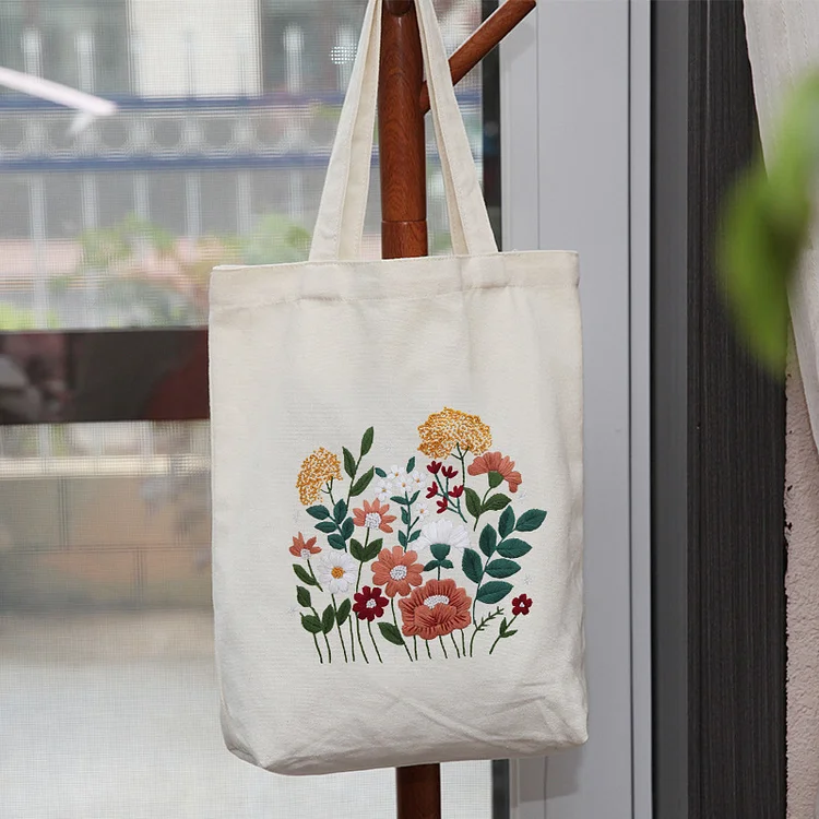Embroidered Canvas Tote