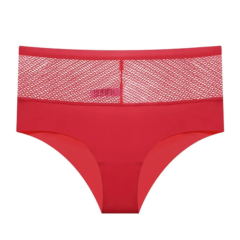 Mesh Transparent Panties Women Sexy Lingerie Comfort Seamless Briefs G String Hollow Out Low Rise Underwear Intimates lenceria