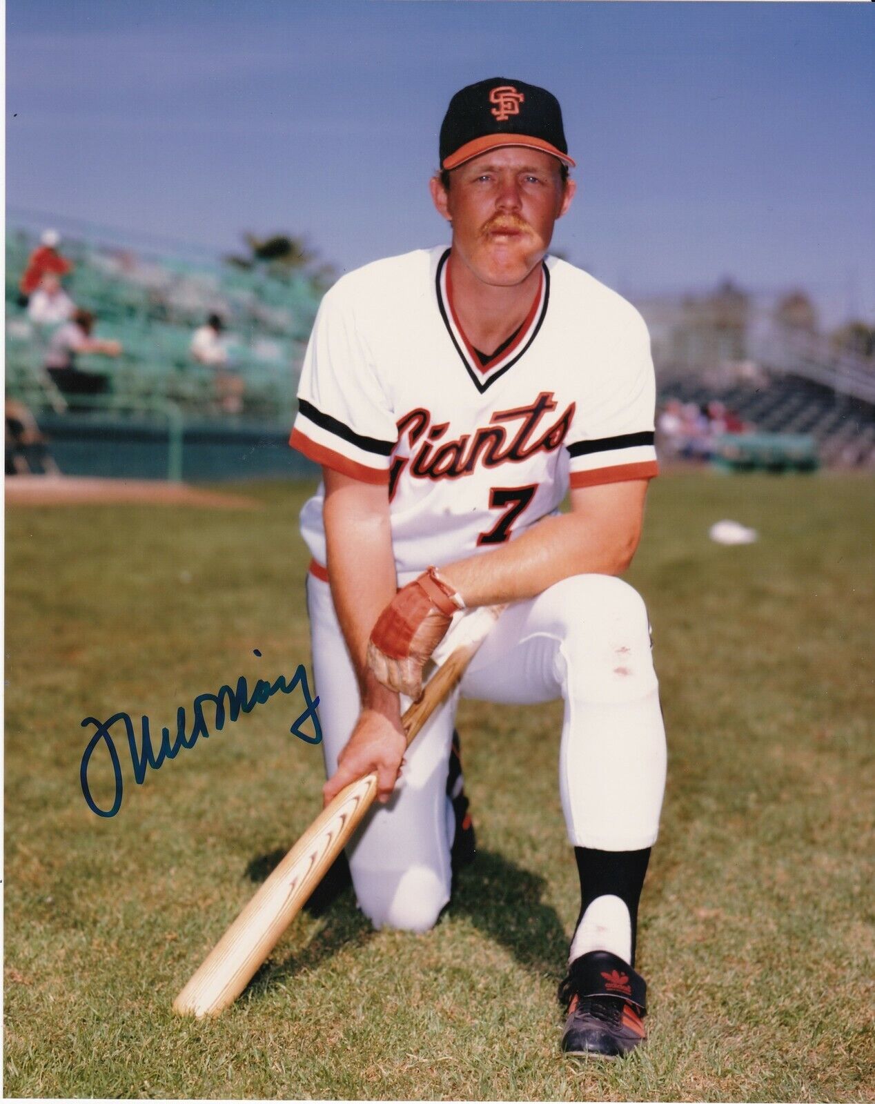 MILT MAY SAN FRANCISCO GIANTS ACTION SIGNED 8x10