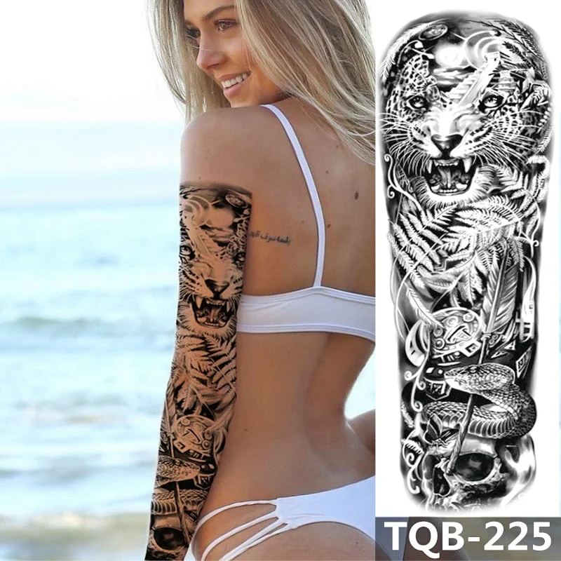 Large Temporary Tattoos Full Arm Tattoo Sleeves for Men Women