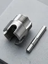 Water Pipe Wrench Thread for 1/2 & 3/4 & 1 Inch PVC/Plastic Pipes Drill Driven Plumbing Repair Kit Pipe Thread Cutting Tool Compatible for Electric Drill