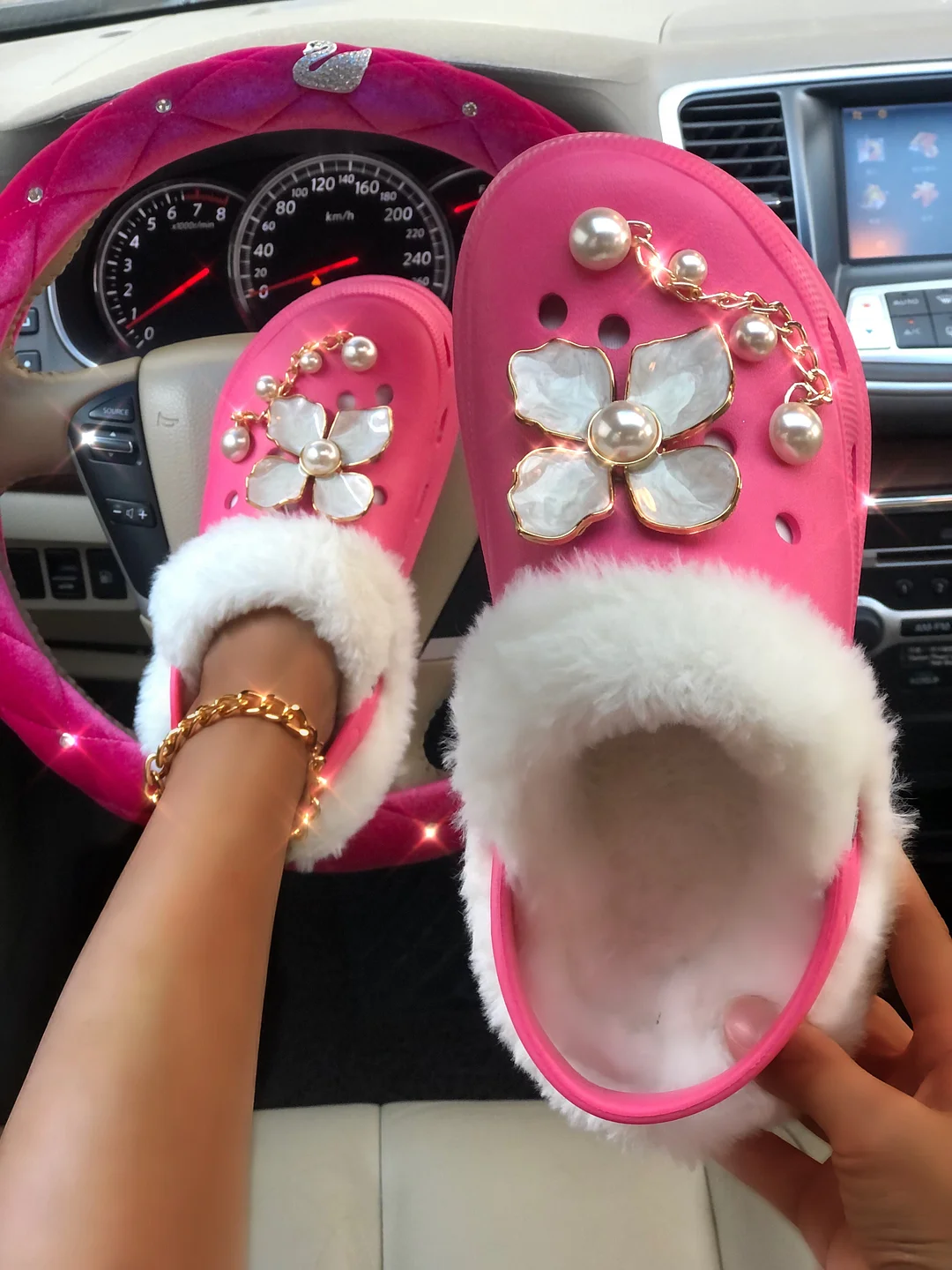 New Comfortable Summer Beach Ladies Winter Slippers Slides Footwear  Outdoor Wedges Platform Fur Slippers Garden Fluffy Shoes