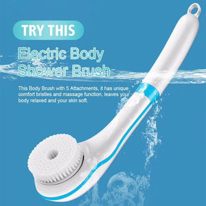 Electric Body Shower Brush（with 5 brush head）