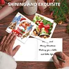 (US Local)12PCS DIY Xmas Pattern Rhinestone Diamond Art Mosaic Postcards for Celebrations