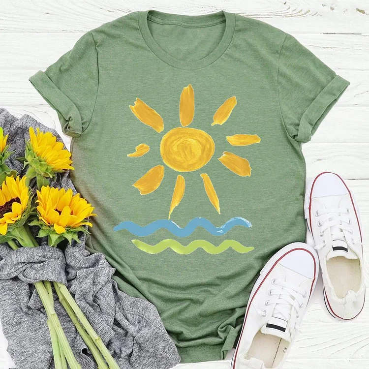 AL™  Sunshine Summer Life T-shirt Tee - 01432-Annaletters