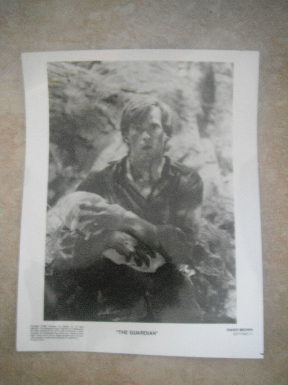 The Guardian 1980 Dwier Brown B&W 8x10 Promo Photo Poster painting Original Lobby Card