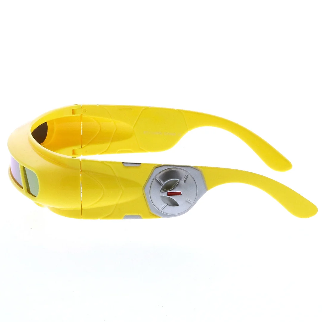 Futuristic Cyclops Shield Colored Mirror Mono Lens Wrap glasses 147mm