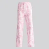 Women's Vintage Street Style Pink Camo Casual Pants by Inlyline