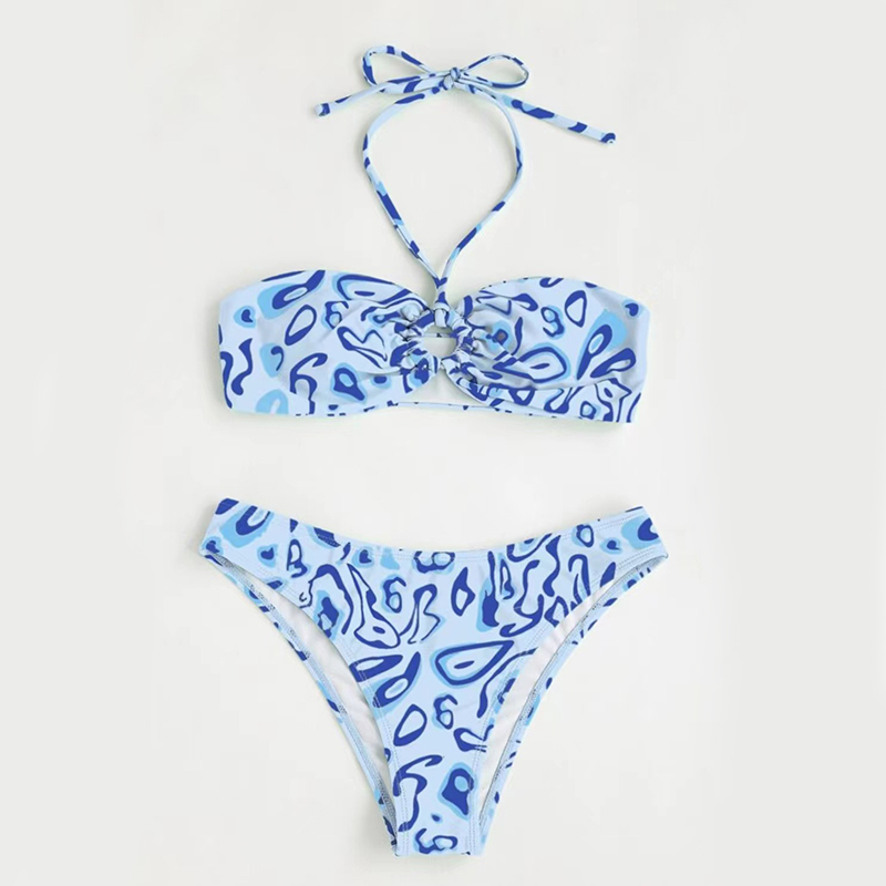 Mature Women Summer Beach Bikini Sexy Split Swimsuit