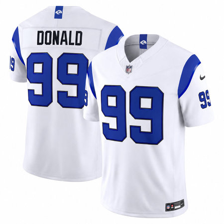 Men's Los Angeles Rams #99 Aaron Donald Nike Fearsome White Vapor F.U.S.E. Limited Jersey