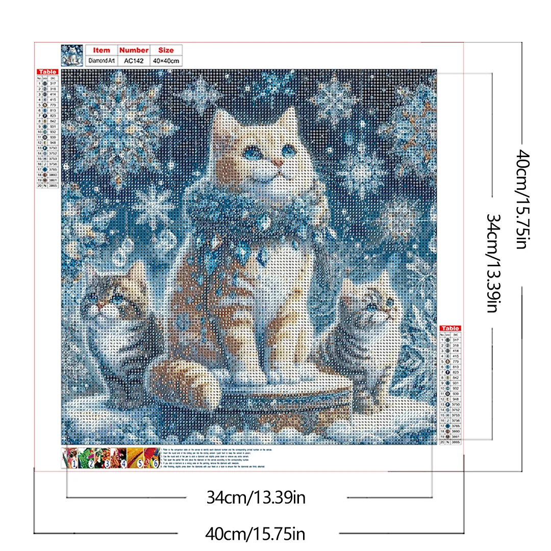 Diamond Painting - Full Round Drill - Cat(Canvas|Canvas|40*40cm)