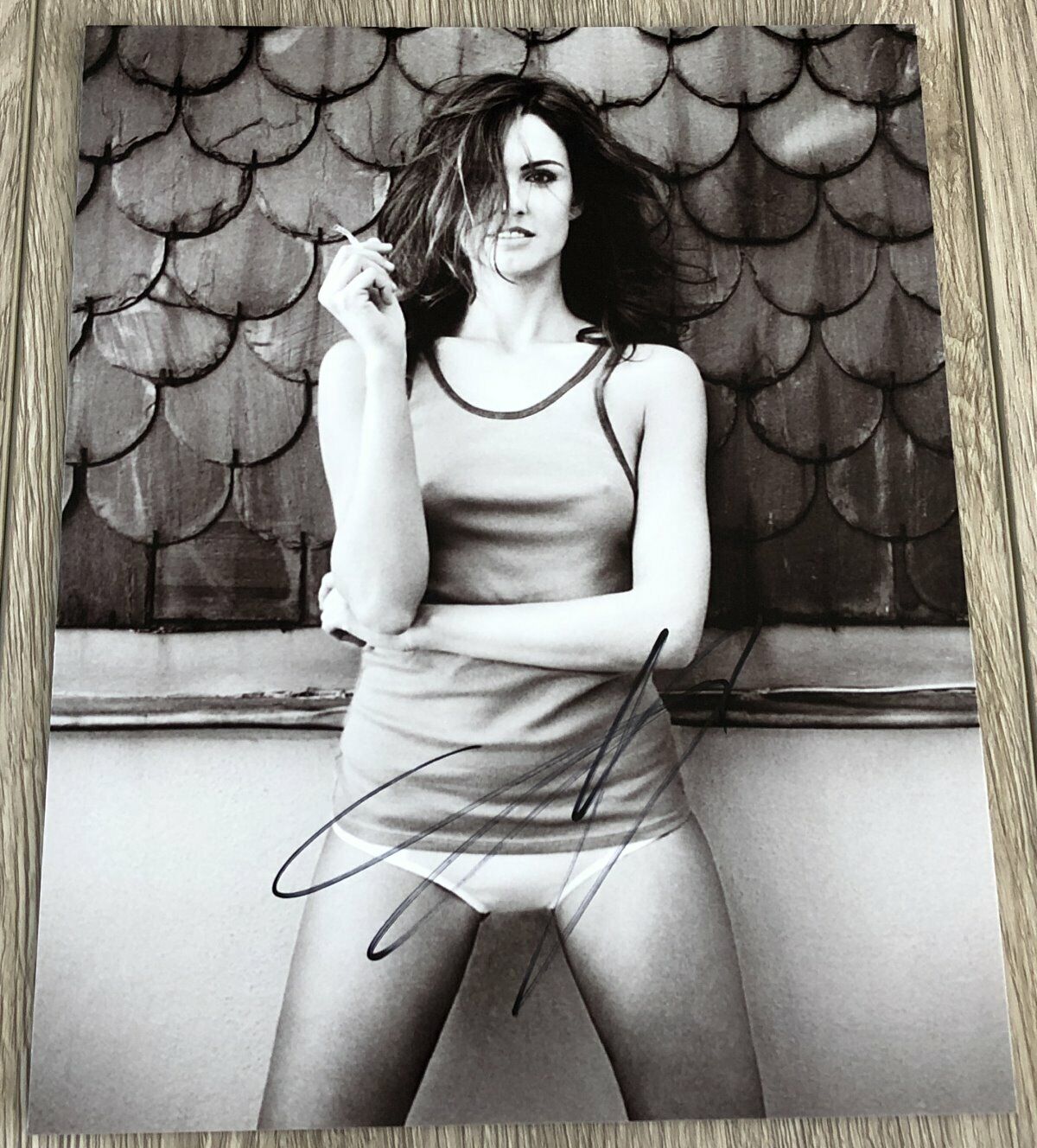 SEXY SMOKING CLAUDIA BASSOLS SIGNED AUTOGRAPH KNIGHTFALL 8x10 Photo Poster painting w/PROOF