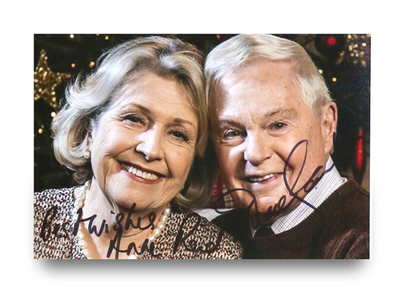 Derek Jacobi & Anne Reid Signed 6x4 Photo Poster painting Last Tango In Halifax Autograph + COA