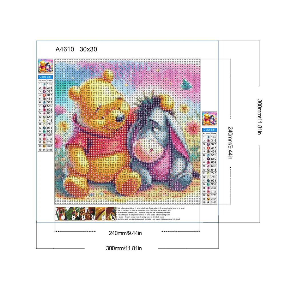 Diamond Painting - Full Round Drill - Winnie the Pooh(Canvas|30*30cm)