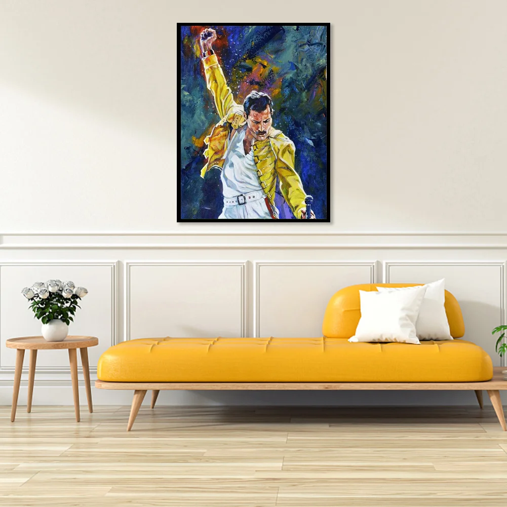 Diamond Painting - Full Round Drill - Freddie Mercury(Canvas|30*40cm)