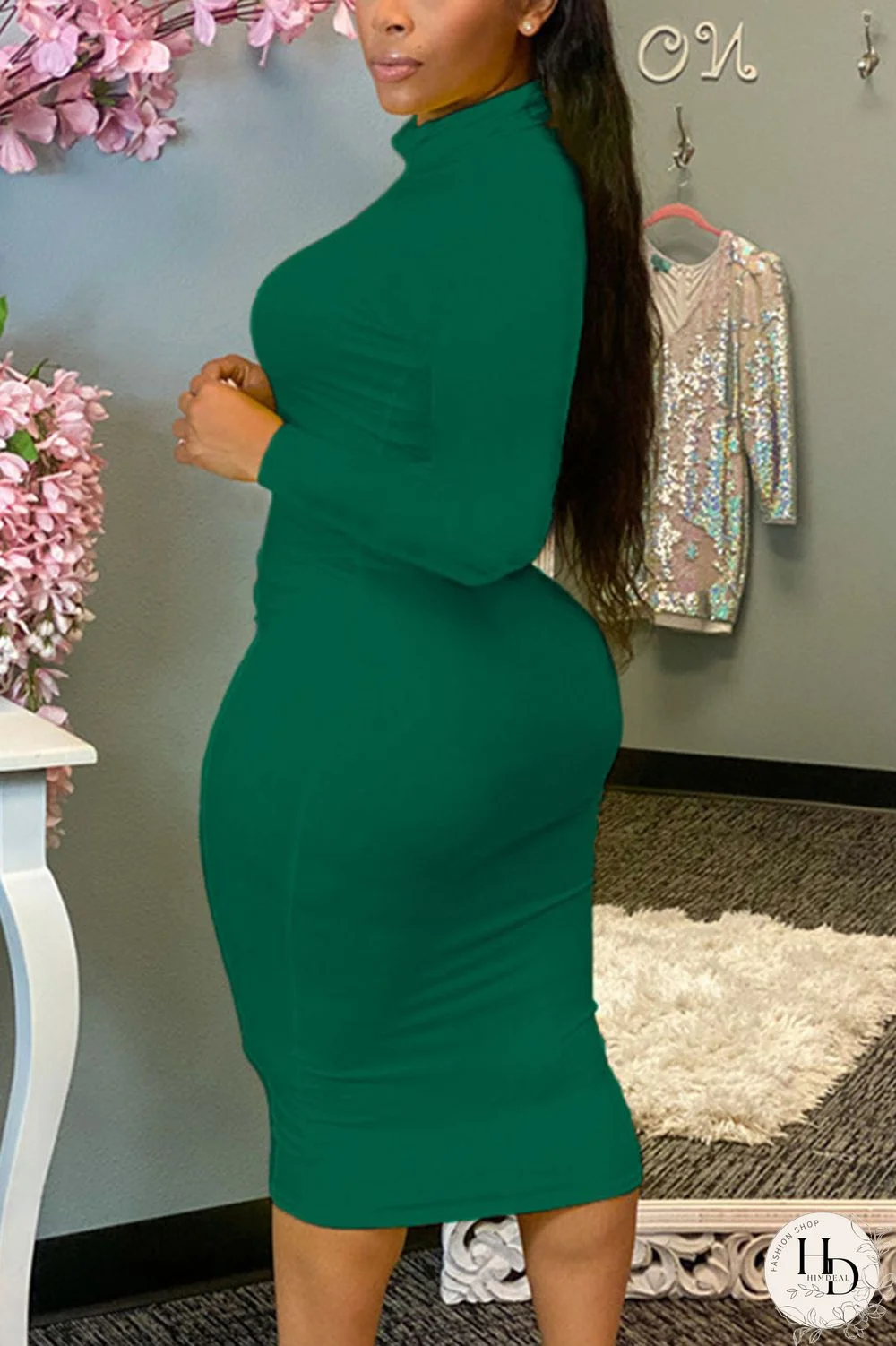 Red Sexy Solid Patchwork O Neck Pencil Skirt Dresses