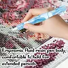 Resin Diamond Painting Point Drill Pen with 4 Various Tips Painting Arts 5D Point Drill Pen Diamonds Art Points Drills Pens for Nail Arts Rhinestone Decorations Cross-Stitch (Sky Blue)