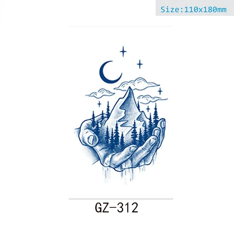 Net Red Herbal Juice Semi-permanent Waterproof Sweat-proof Tattoo Masking Scar Tattoo Sticker Herbal Juice Tattoo Sticker